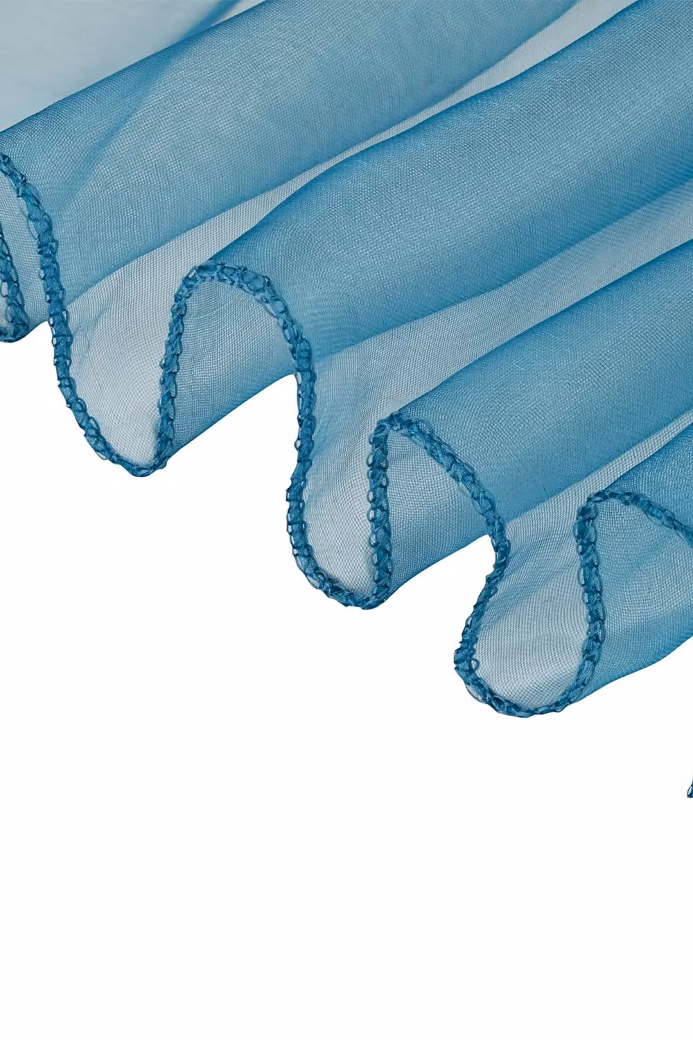 Neel Blue Set of 25 Petrol Organza Sashes for Party and Wedding Decoration, W: 17 cm x L: 280 cm – 2