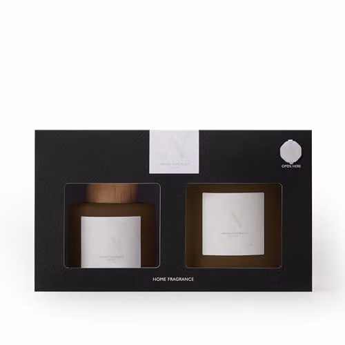 Aroma Naturals Frosted Decadence Scented Gift Set in Praline & Birch, Brown – 2
