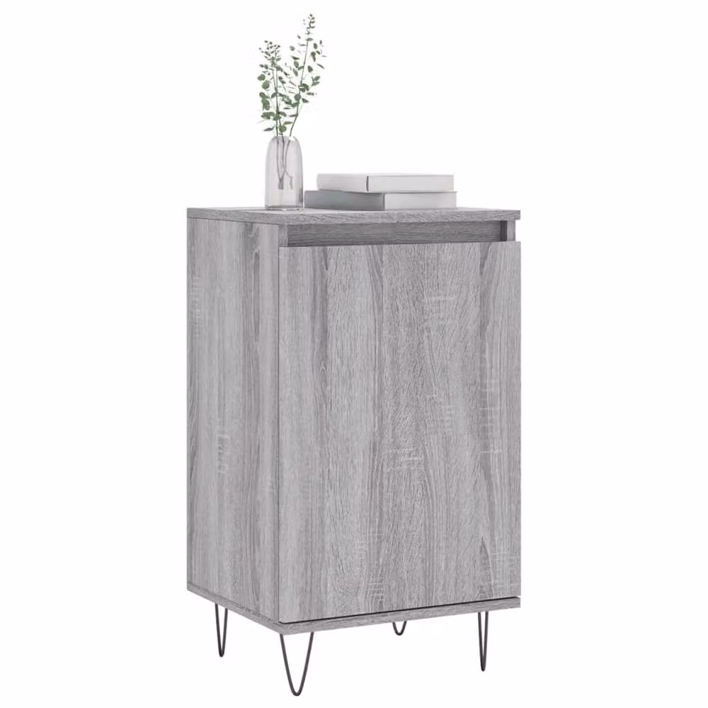 Berkfield Home Set of 2 Grey Sonoma Sideboards in Engineered Wood, W/D/H: 40 x 35 x 70 cm – 2