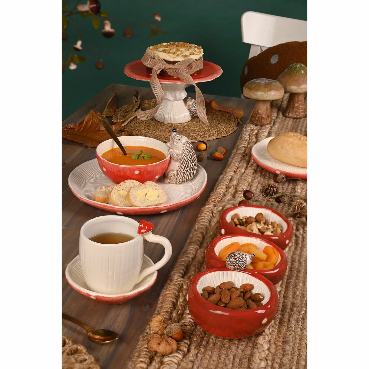 Widdop and Co Country Living Toadstool Mug and Saucer Set in Red and White Ceramic – 3