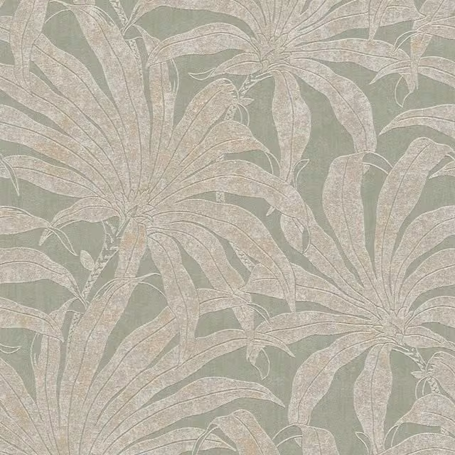 I Love Wallpaper Gentle Palms Botanical Wallpaper in Sage Green and Yellow