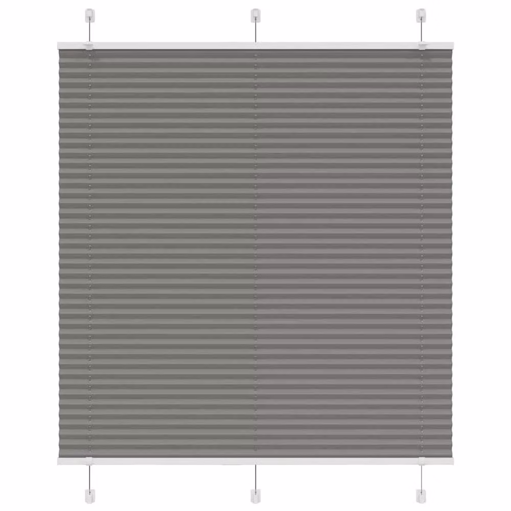 Berkfield Home Single Pleat Polyester Blind in Anthracite Grey, W: 120 cm, H: 150 cm – 1