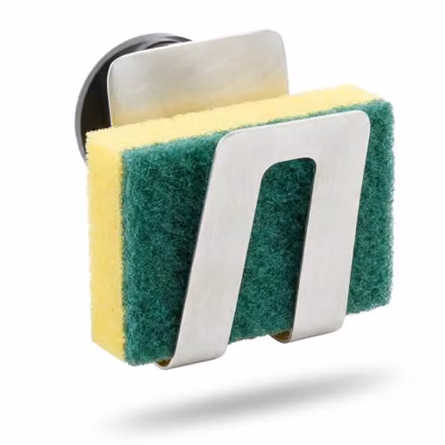 Happysinks Magnetic Sponge Holder Kit in Stainless Steel, Silver or Sand – 1