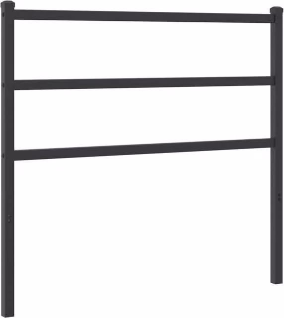 Berkfield Home Classic Metal Headboard in Black, Width: 100 cm