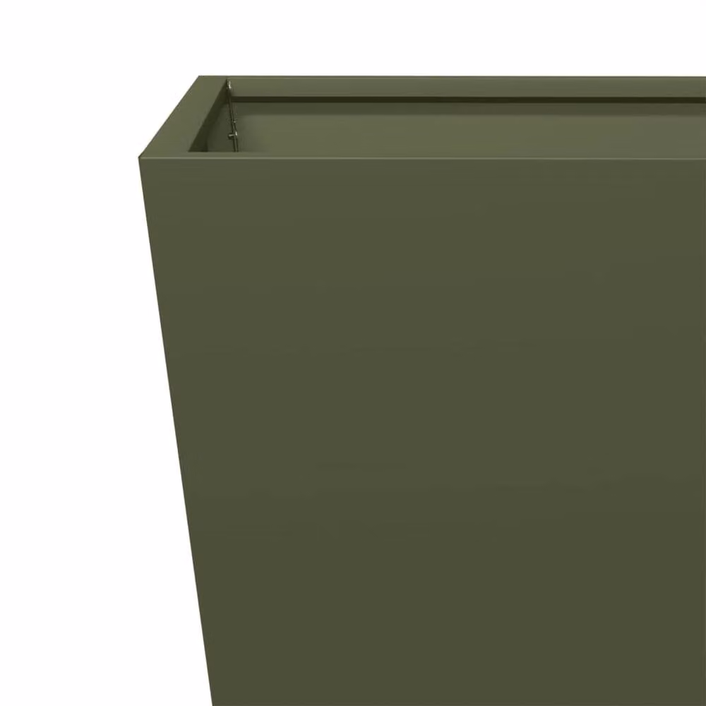 Berkfield Home Durable Steel Garden Planter Tub, Green, W/D/H: 30 x 30 x 30 cm – 3
