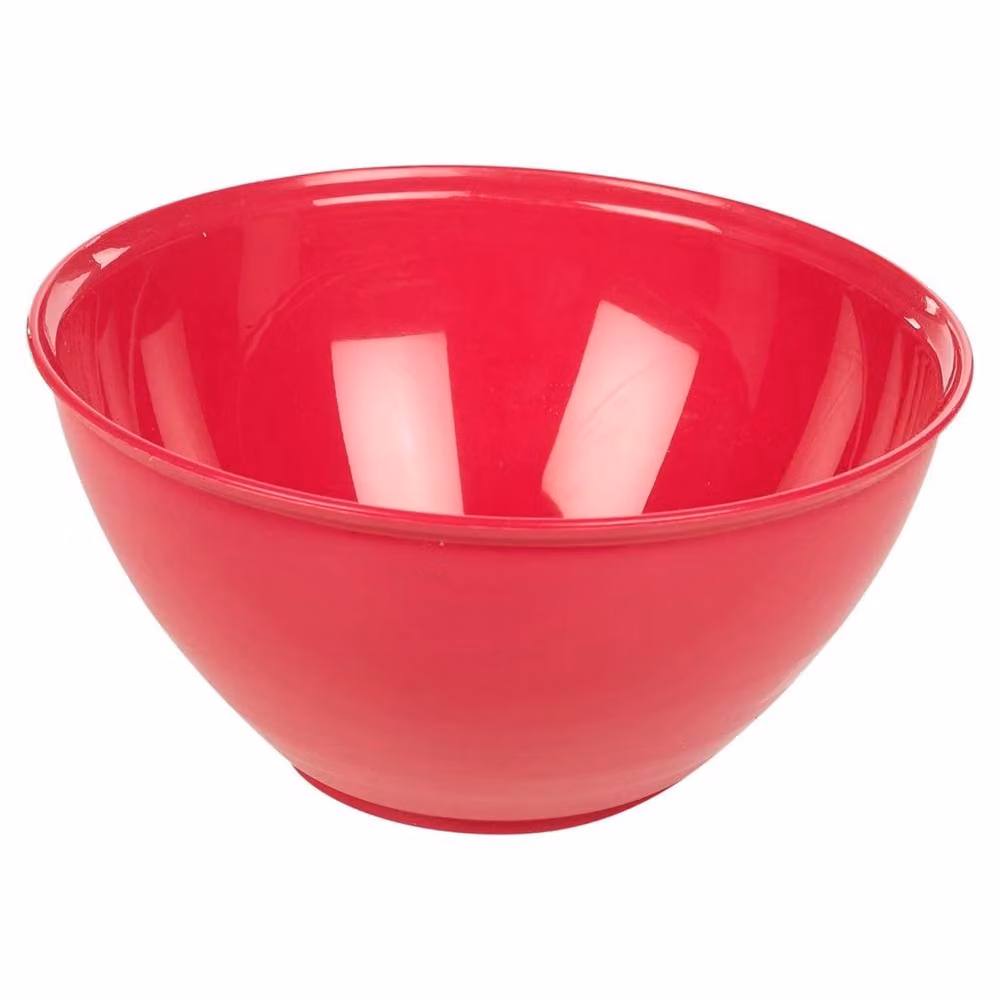 NESTLUNE Pink Plastic Round Mixing Bowls, 3 Piece Set, 1000ml