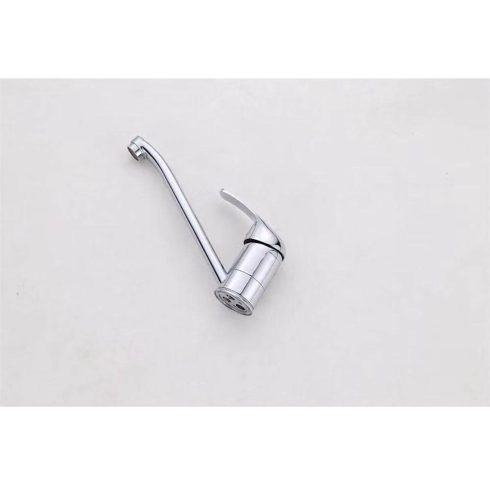 SPETLEK Kitchen Sink Mixer Tap with Single Lever and Swivel Spout in Chrome Metallic Silver – 3