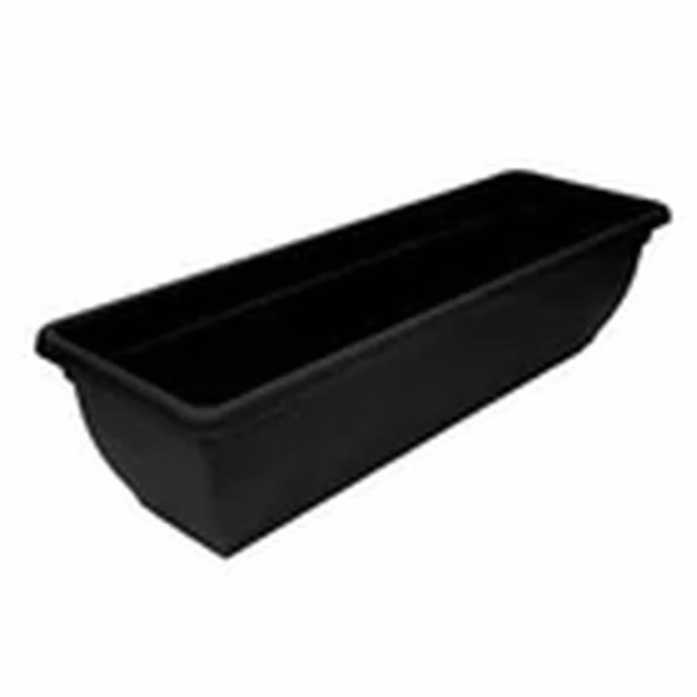 EONLION 4 Pack Black Plastic Garden Trough Window Planters – 3