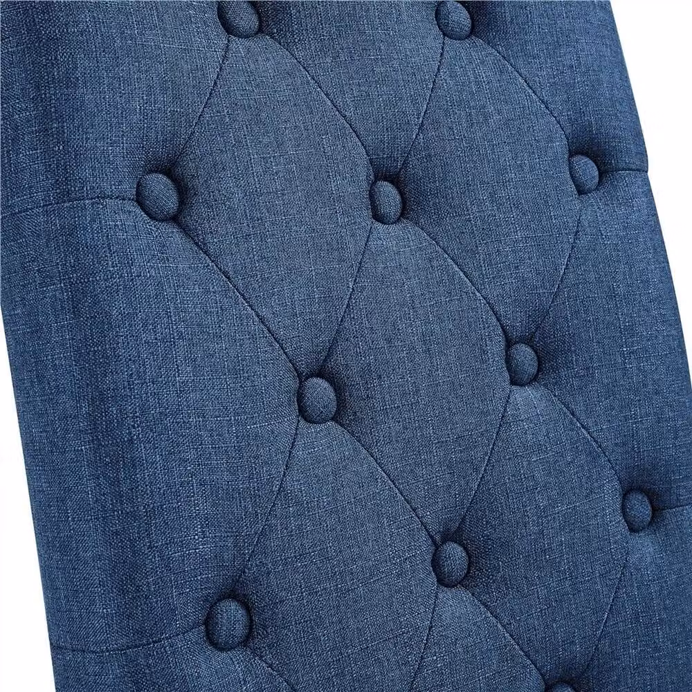 EONLION Set of 2 Blue Fabric Upholstered Modern Dining Chairs – 3