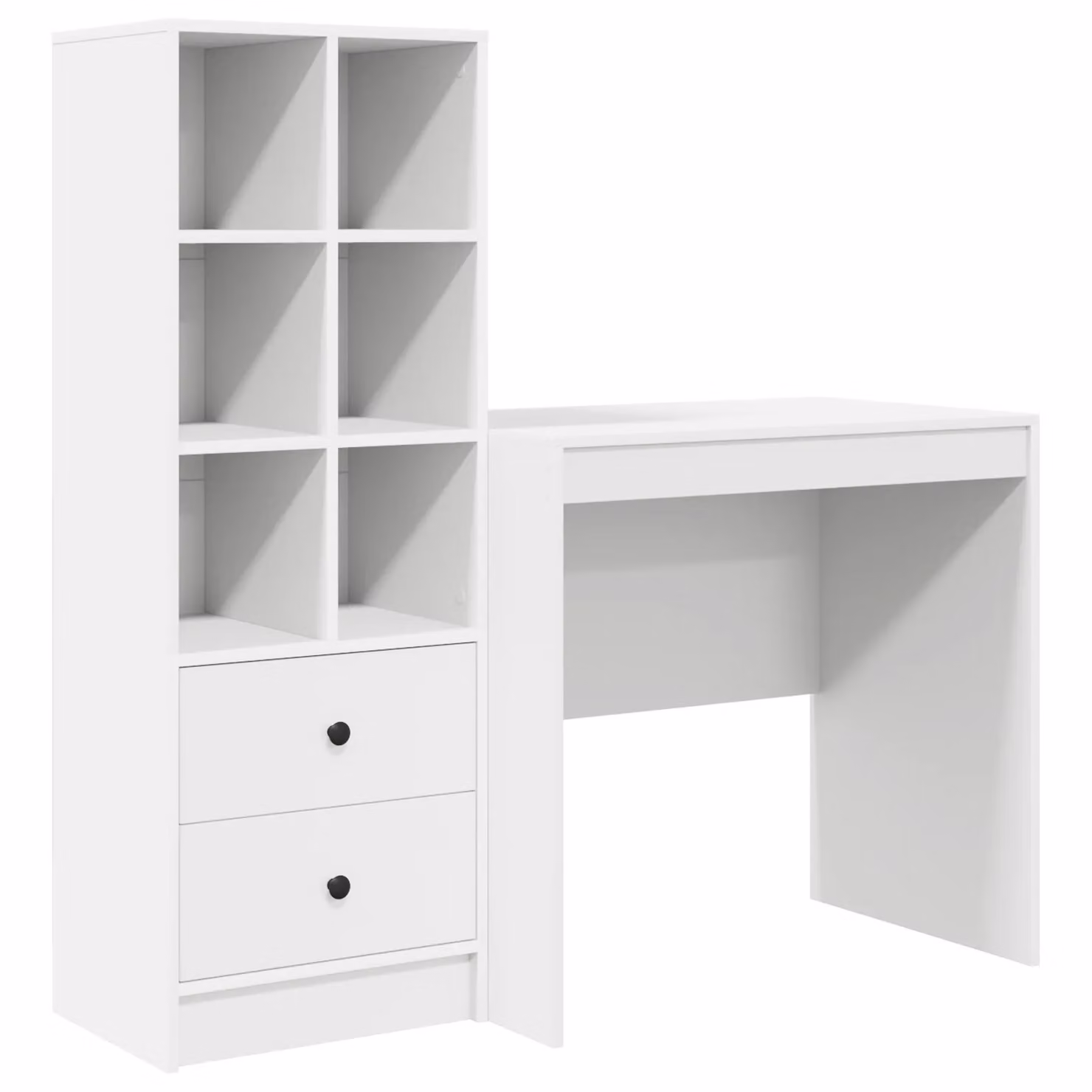 Berkfield Modern White Writing Desk with Storage in MDF – 2