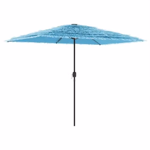 vidaXL Garden Parasol with Steel Pole and Polyester Canopy, Blue, W/D/H: 248 x 248 x 248 cm