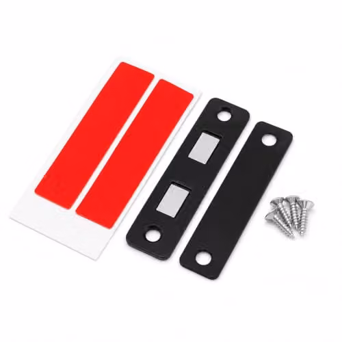 OKODOKO Ultra-Thin Steel Cabinet Door Magnets, 4-Pack, Black and Silver – 3