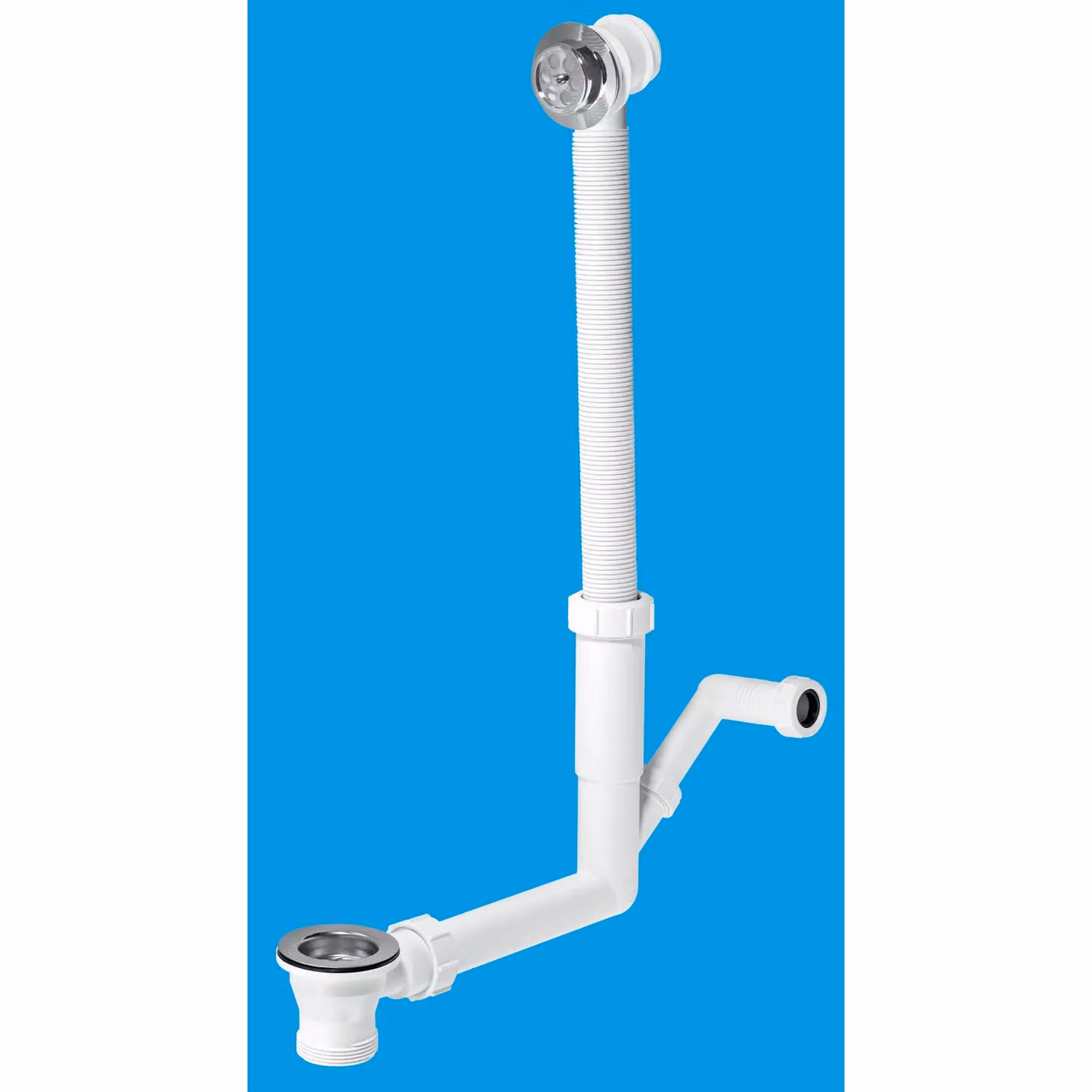 McAlpine WF21-SP Wasteflow Branch with 19/23mm Side Inlet Connection in White – 2