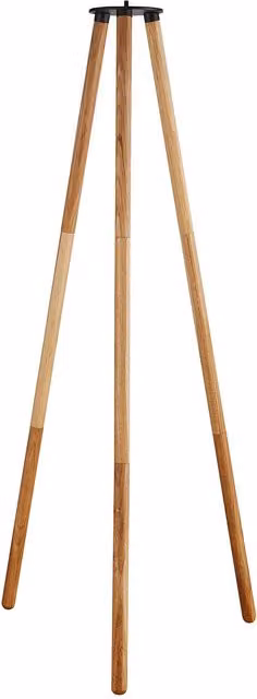 Nordlux Scandinavian Dome Floor Lamp in Brown Wood with Warm White Light – 1