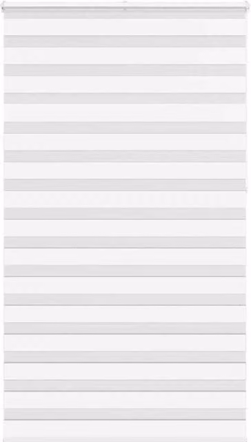 Berkfield Home White Polyester Zebra Day and Night Blind, W: 120 cm, H: 230 cm