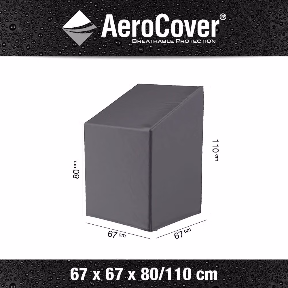 Ruma AeroCover Waterproof Polyester Dining Chair Cover in Dark Grey, W: 67 cm, D: 67 cm, H: 110 cm – 2