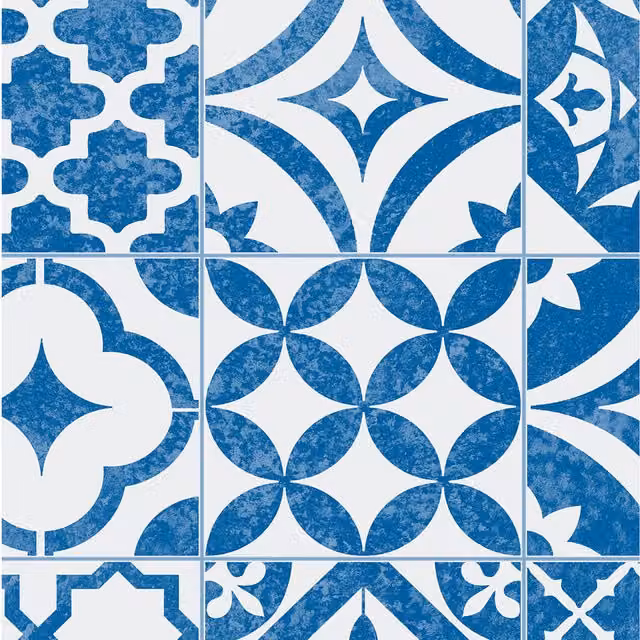 d-c-fix Zuladi Blue Geometric Self Adhesive Vinyl Film