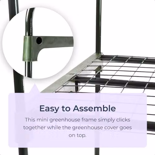 idooka Portable Mini Greenhouse with 2-Tier Steel Frame and Clear Cover for Indoor and Outdoor Plant Protection – 4
