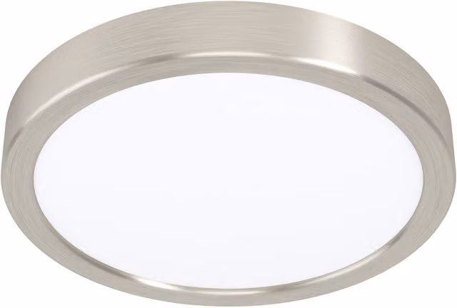 Loops Round Surface Mounted LED Wall and Ceiling Light in Silver, 210mm Diameter, 16.5W, 3000K Warm White