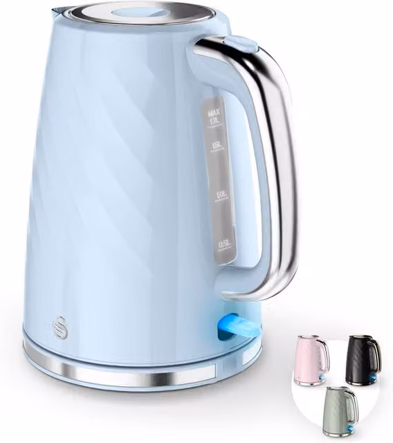Swan Windsor 1.7l Blue Plastic Kettle 3kw