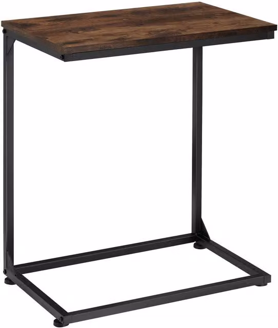 tectake Cardiff Industrial Style Bedside Table in Black and Brown, W/D/H: 55.5 x 35 x 67 cm – 6