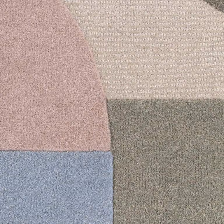 Ted Baker Piccadilly Hand Knotted Abstract Wool and Cotton Rug, Multicolour, W: 160 cm, L: 230 cm
