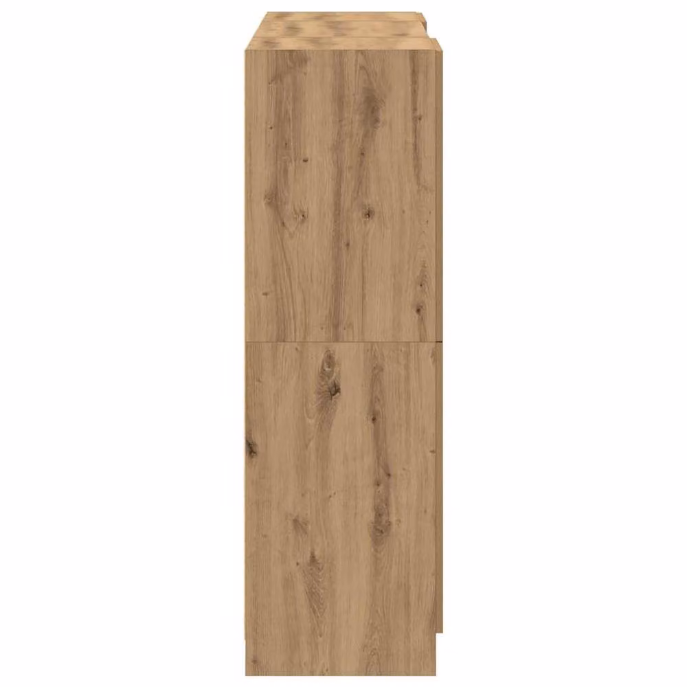 Berkfield Home 3 Piece Artisan Oak Kitchen Cabinet Set in Brown, W/D/H: 131.5 x 41.5 x 133 cm – 3