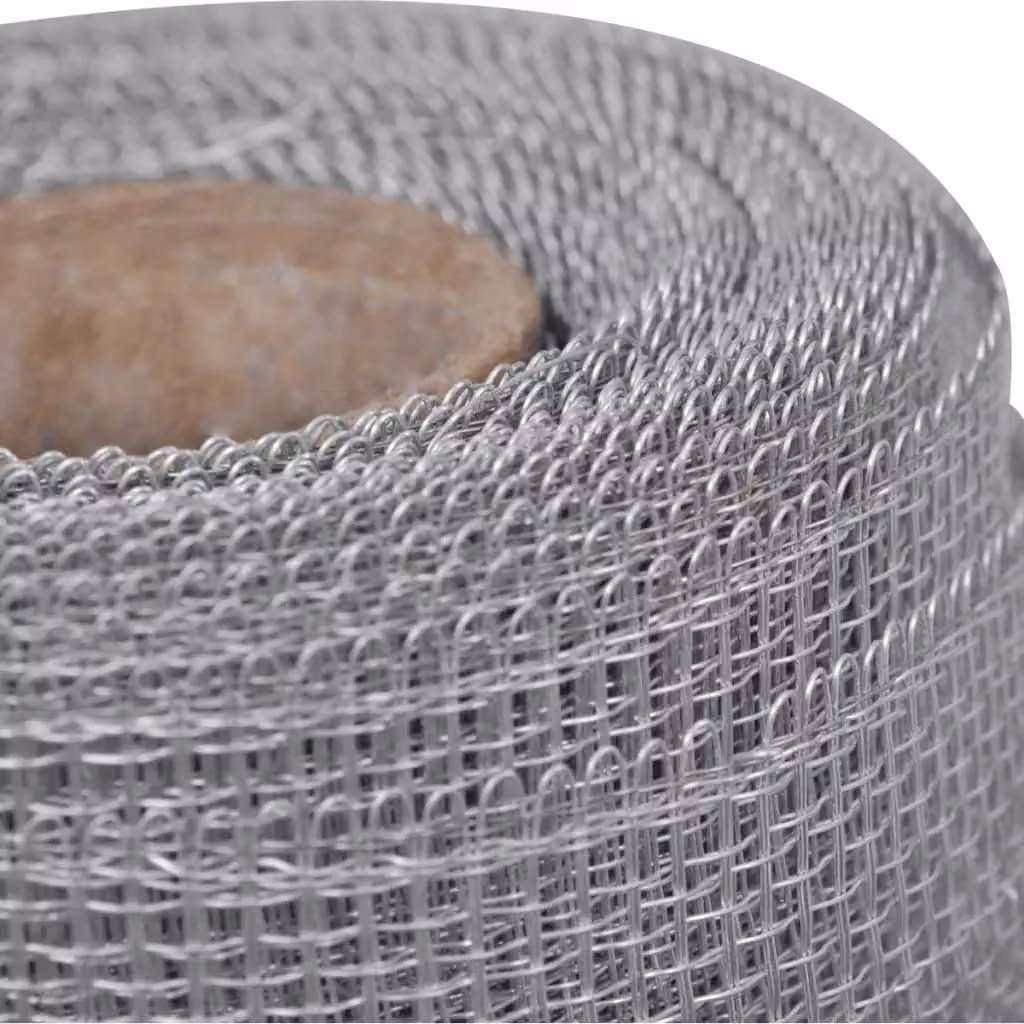 Berkfield Home Aluminium Mesh Screen, Silver, W: 100 cm, H: 1000 cm – 2