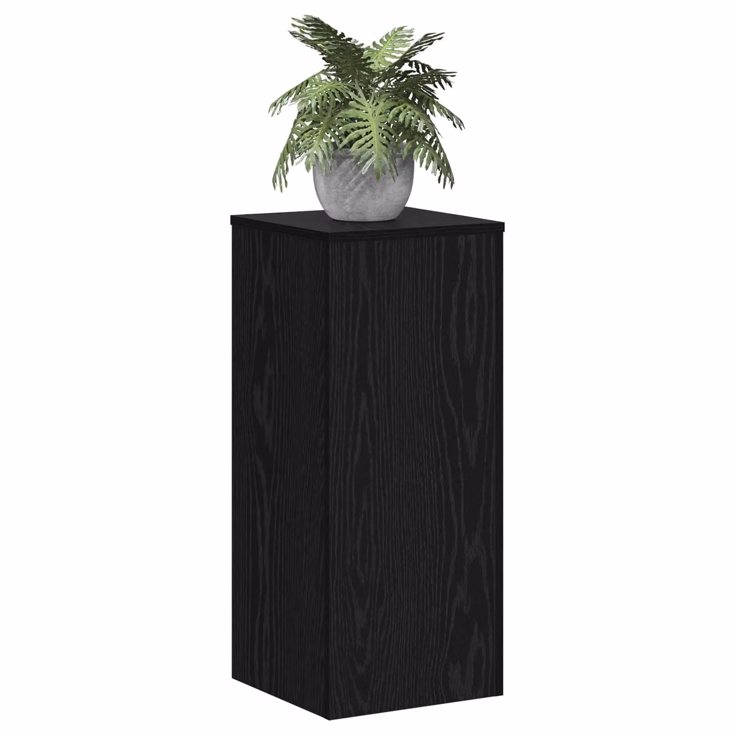 Berkfield Home Set of 2 Minimalist Plant Stands in Black Oak, W/D/H: 30 x 30 x 70 cm – 3
