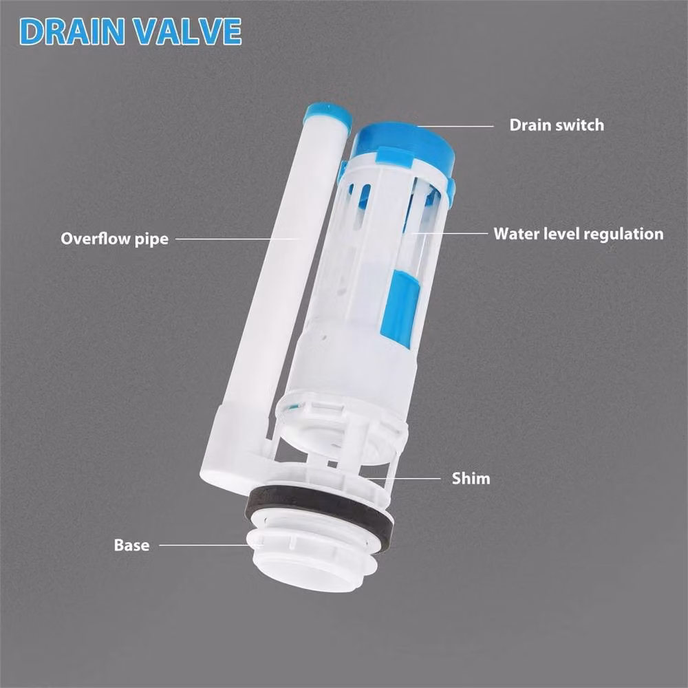 Nordara Dual Toilet Flush Valve Push Button Syphon Kit for Top Mount Cisterns in White – 2