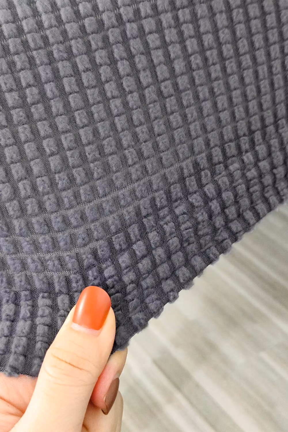 Neel Blue Velvet Dining Chair Slipcovers, Spandex Stretch Chair Covers in Blue and Grey