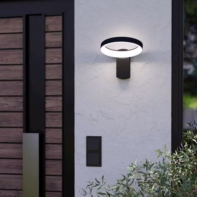 Eglo PERNATE Outdoor LED Wall Light in Grey with Warm White Light, IP44 Rated