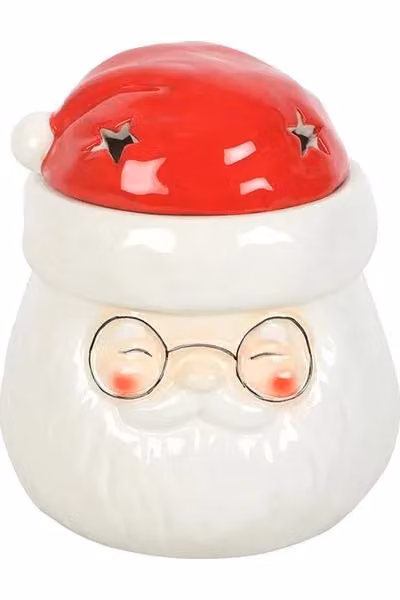 KDMD White Ceramic Santa Claus Shaped Oil Burner and Wax Warmer for Tealights – 2
