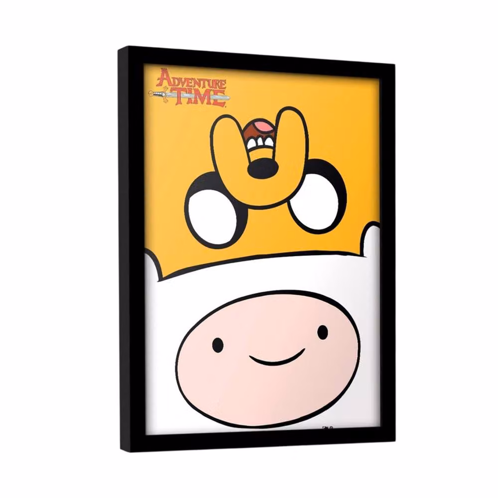 Adventure Time Finn and Jake Framed Paper Poster in Yellow – 2