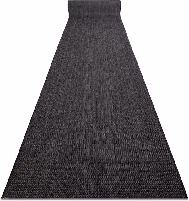 RugsX Sion Sisal Runner in Black, W/D/H: 80 x 140 cm