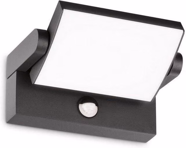 Netlighting SWIPE LED Outdoor Motion Sensor Wall Lamp in Black, 3000K Warm White, IP54 – 1