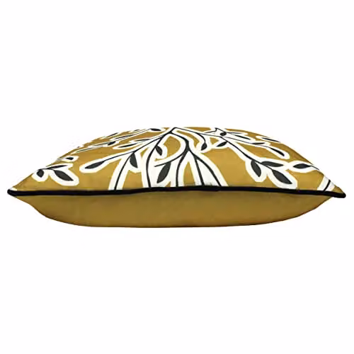 Riva Home Floral Square Polyester Cushion, Yellow, W/D/H: 50 x 50 x 50 cm – 2
