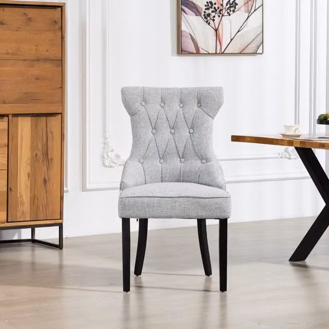 Artemis Home Lurano Fabric Dining Chairs, Set of 2, Grey