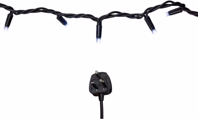Samuel Alexander Connectable Christmas LED String Lights with 300 White LEDs in Black – 2