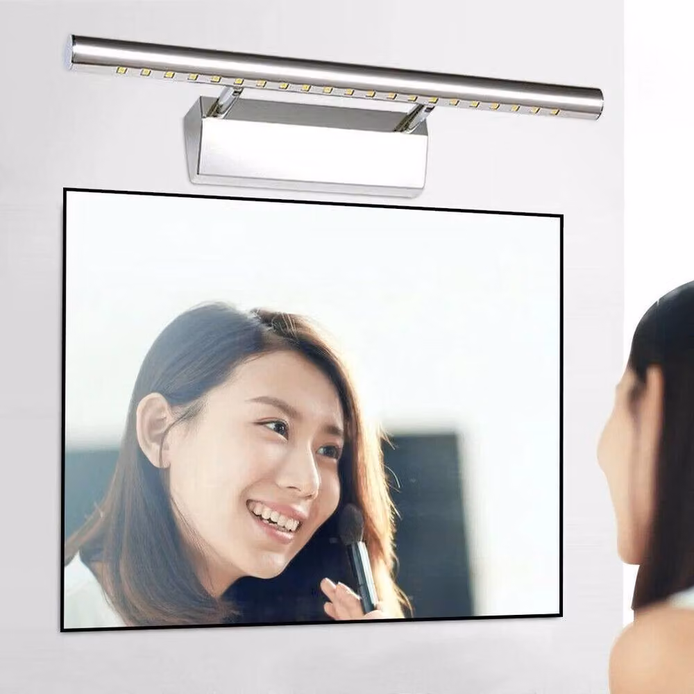 PAWNORA LED Silver Metal Bath Wall Light for Mirror and Cabinet – 4