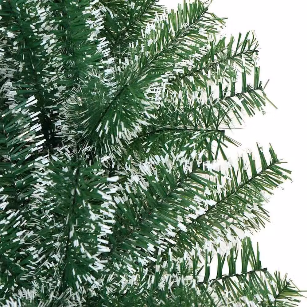Berkfield Home Snow Flocked Artificial Christmas Tree with LED Lights, Green, Height: 240 cm – 4
