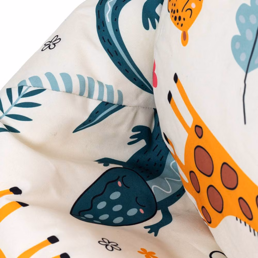 icon Kids Printed Safari Childrens Bean Bag Armchair in Light Blue and Multicolour – 3