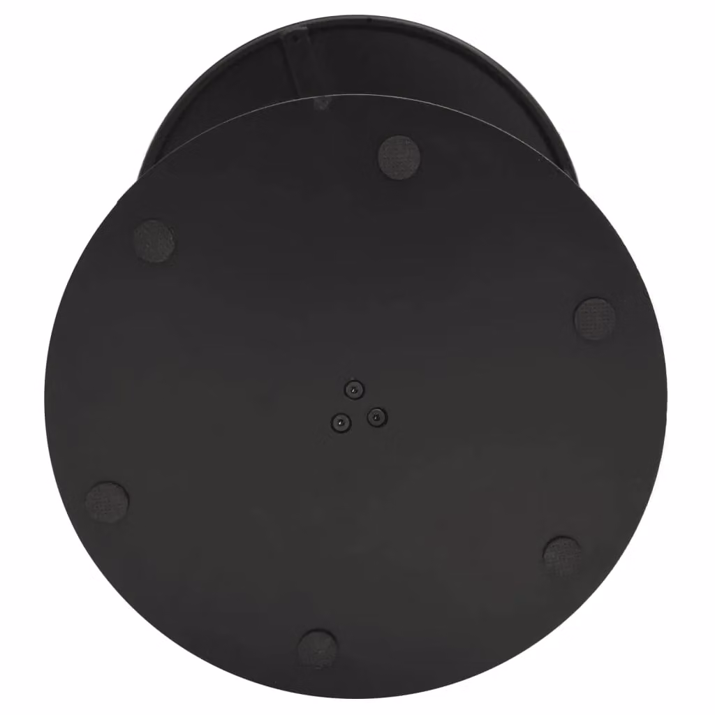 Berkfield Home Round Garden Table in Black Steel, W/D/H: 60 x 60 x 105 cm – 5