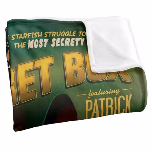 LOGOVISION Spongebob Secret Box Super Soft Silky Fleece Blanket, Multicolour, W/D/H: 91.44 x 91.44 x 147.32 cm – 3