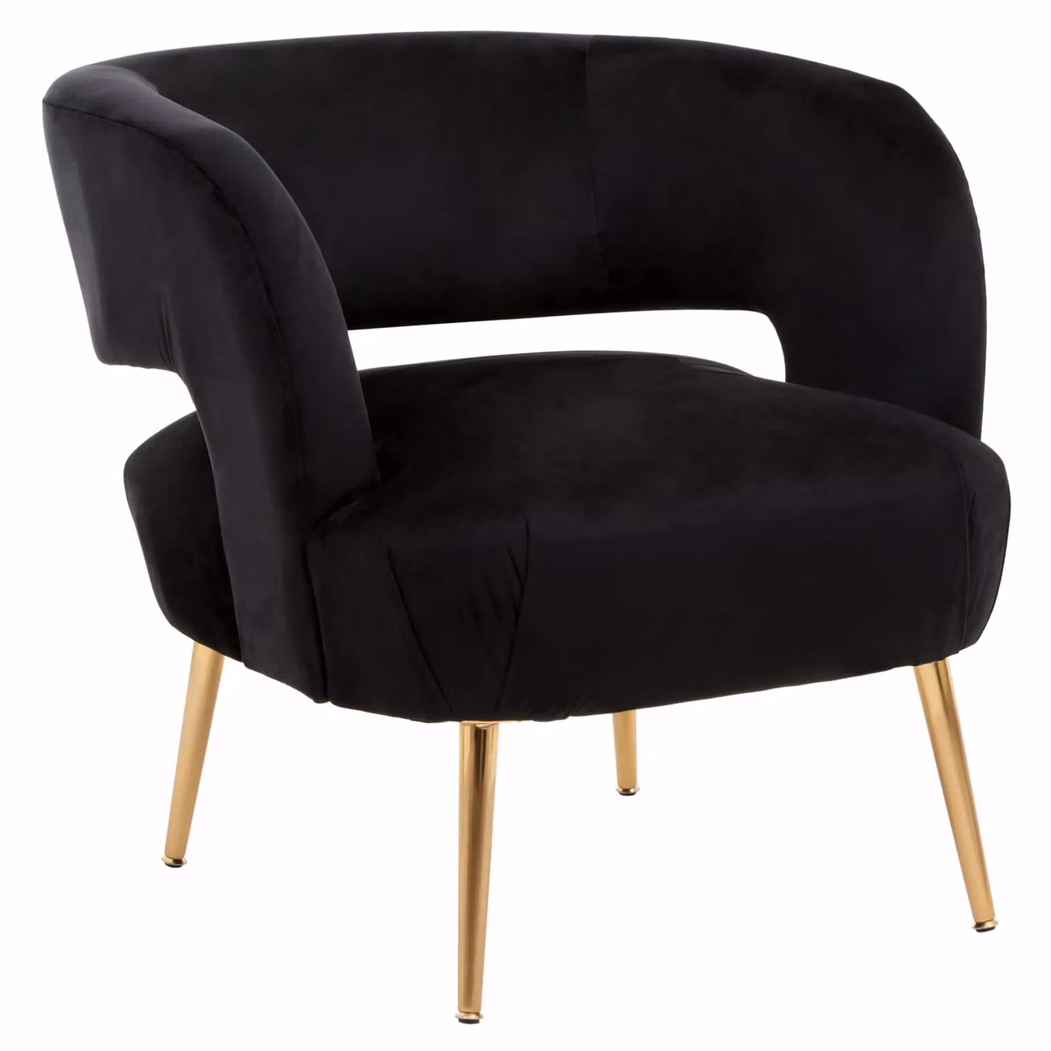 Orsina Larissa Upholstered Metal Chair in Gold and Black – 2