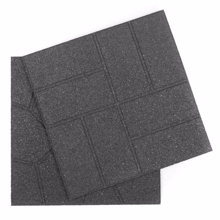 Nicoman Reversible Garden Stepping Stone Decking Pavers, Grey, Pack of 6, W/D: 40.5 x 40.5 cm