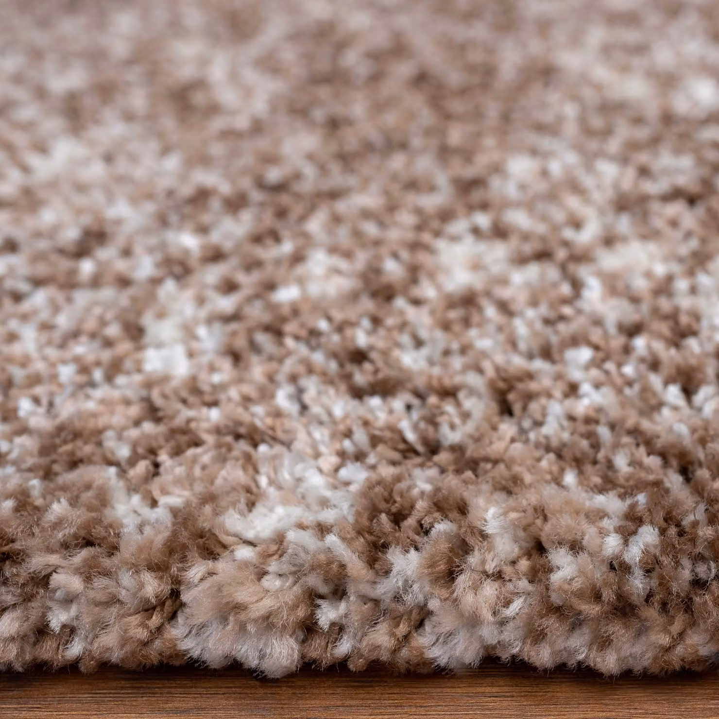 Kukoon Modern Abstract Shaggy Rug in Beige, W: 120 cm, L: 170 cm – 2