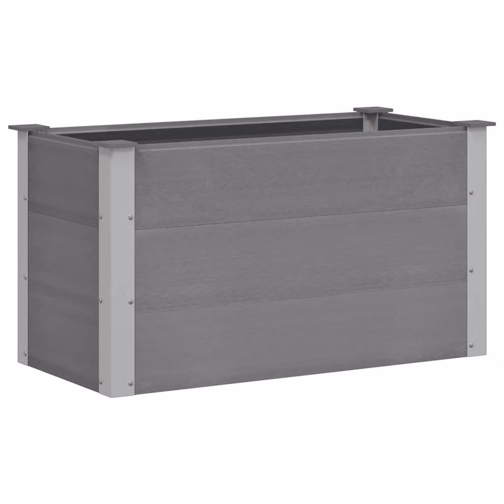 Berkfield Home Garden WPC Raised Bed, Grey, W: 100 cm, D: 50 cm, H: 54 cm – 3
