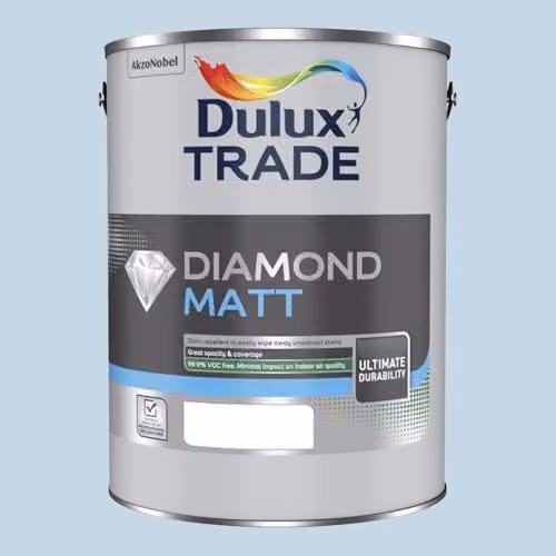 Dulux Trade Diamond Matt Water Based Paint in Mineral Mist, 5 l
