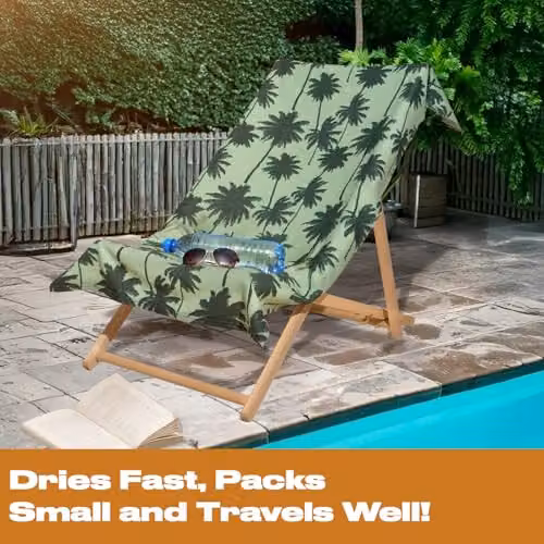 OHS Green Microfibre Palm Beach Bath Towel, W/H: 71 x 152 cm – 3